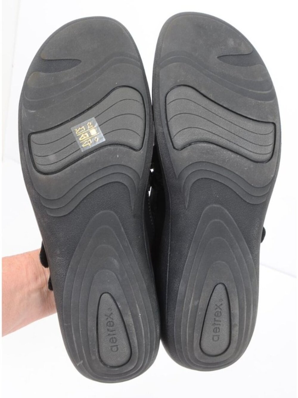 Aetrex Annie Women's 10 Black Leather Hook & Loop Mary Jane Comfort Work Shoes - Picture 9 of 10